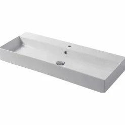 Viadurini Bathroom Keramikwaschbecken-Aufsatz- oder Wandwaschbecken aus weißer oder farbiger Keramik Leivi