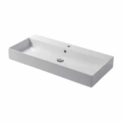 Viadurini Bathroom Keramikwaschbecken-Aufsatz- oder Wandwaschbecken in weißer oder farbiger Keramik Leivi