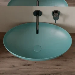 Viadurini Bathroom Keramikwaschbecken-Aufsatzwaschbecken aus glänzender oder mattierter Keramik, hergestellt in Italien – Ferry