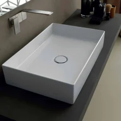 Viadurini Bathroom Farbige Waschbecken-Aufsatzwaschbecken aus Keramik Sun 60x37, modernes Design, hergestellt in Italien