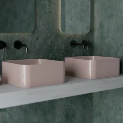 Viadurini Bathroom Keramikwaschbecken-Aufsatzwaschbecken aus Keramik mit Ablaufgarnitur, hergestellt in Italien – Box