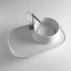 Viadurini Bathroom Keramikwaschbecken-Aufsatzwaschbecken aus Keramik in modernem Design Marta