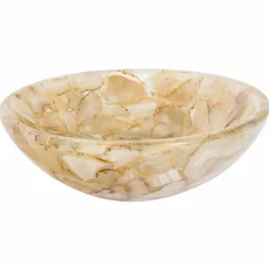 Viadurini Bathroom Harzwaschbecken-Aufsatzwaschbecken aus künstlichem Harz Alma und mit Achat Stein