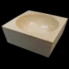 Viadurini Bathroom Steinwaschbecken-Aufsatzwaschbecken aus Naturstein weiß Zor, Einzelstück