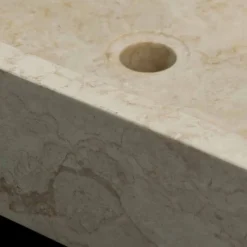 Viadurini Bathroom Steinwaschbecken-Aufsatzwaschbecken aus Naturstein weiß Jef, hangemacht