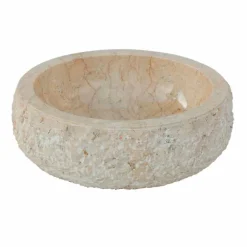 Viadurini Bathroom Steinwaschbecken-Aufsatzwaschbecken aus Naturstein weiß Lola, Einzelstück