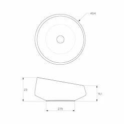 Viadurini Bathroom Design Waschbecken Aus Solid Surface-Aufsatzwaschbecken aus Solid Surface in Italien hergestellt,Dongo