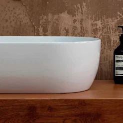 Viadurini Bathroom Farbige Waschbecken-Aufsatzwaschbecken aus weißer oder farbiger Keramik Star 55x35, hergestellt in Italien