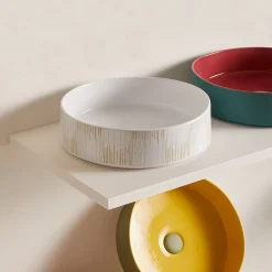 Viadurini Bathroom Keramikwaschbecken-Aufsatzwaschbecken für das Badezimmer aus Feinsteinzeug, hergestellt in Italien – Umschlag