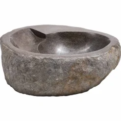 Viadurini Bathroom Steinwaschbecken-Aufsatzwaschbecken im modernen Design aus Flussstein, Busca