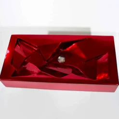 Viadurini Design Farbige Waschbecken|Design Waschbecken Aus Solid Surface-Aufsatzwaschbecken in modernem Design Brill Made in Italy