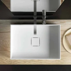 Viadurini Bathroom Design Waschbecken Aus Solid Surface-Aufsatzwaschbecken mit einem modernen Design in Italien hergestellt, Lavis
