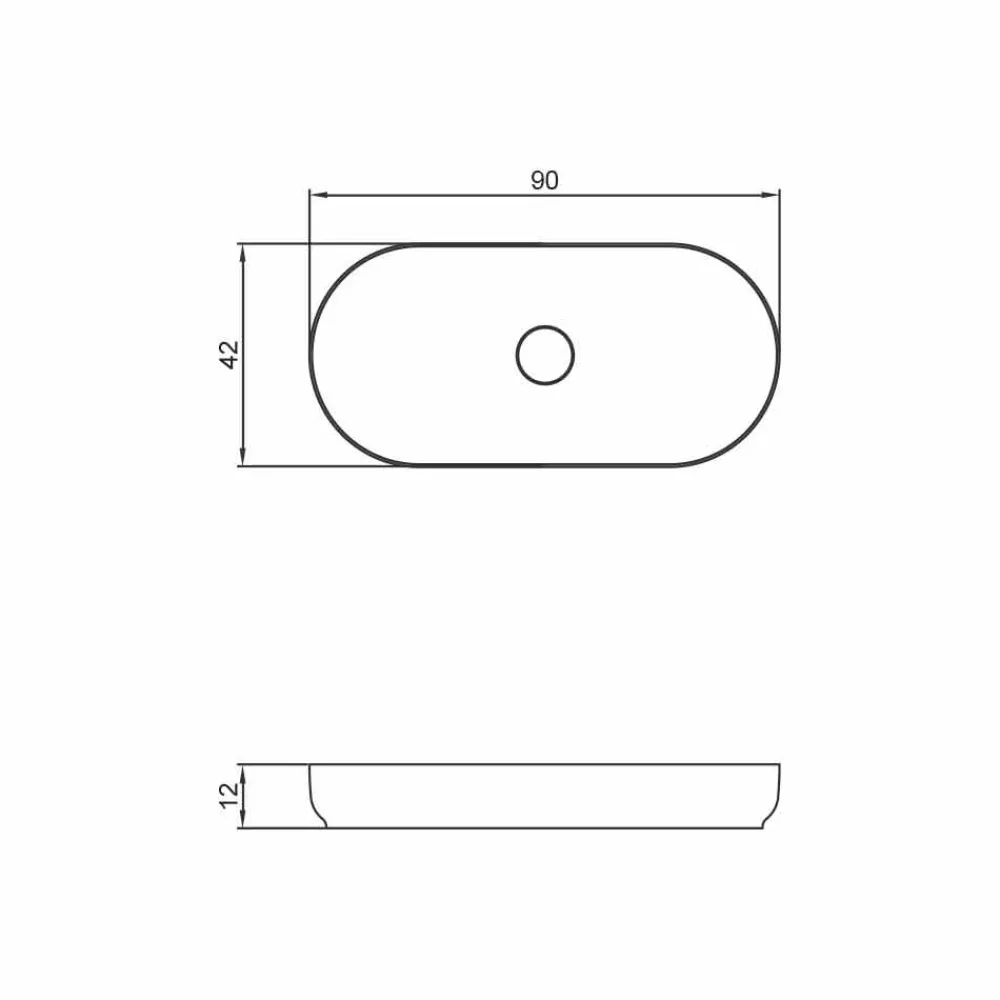 Viadurini Bathroom Design Waschbecken Aus Solid Surface-Aufsatzwaschbecken mit modernem Design Dalmine Maxi, in Italien hergestellt