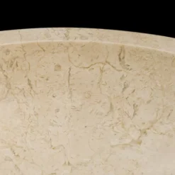 Viadurini Bathroom Steinwaschbecken-Aufsatzwaschbecken rund aus Naturstein weiß Job