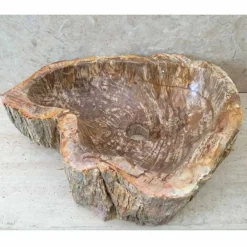 Viadurini Bathroom Steinwaschbecken-Aufsatzwaschbecken Star Mini aus fossilem Holz, handgefertigtes Einzelstück