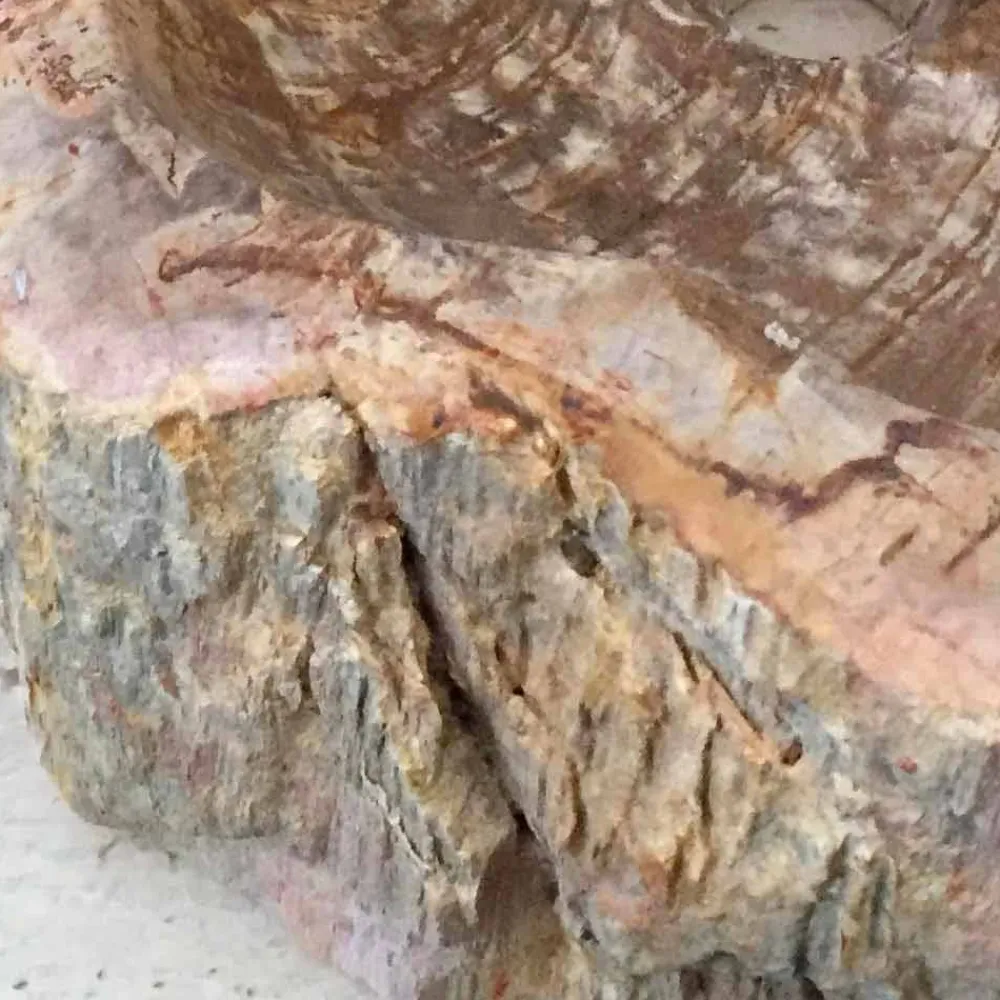 Viadurini Bathroom Steinwaschbecken-Aufsatzwaschbecken Star Mini aus fossilem Holz, handgefertigtes Einzelstück