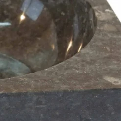 Viadurini Bathroom Steinwaschbecken-Aufsatzwaschbecken viereckig aus naturstein grau Jiny