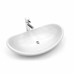 Viadurini Design Design Waschbecken Aus Solid Surface-Aufsatzwaschbecken weiß, rot oder lila Aysun in modernem Desig