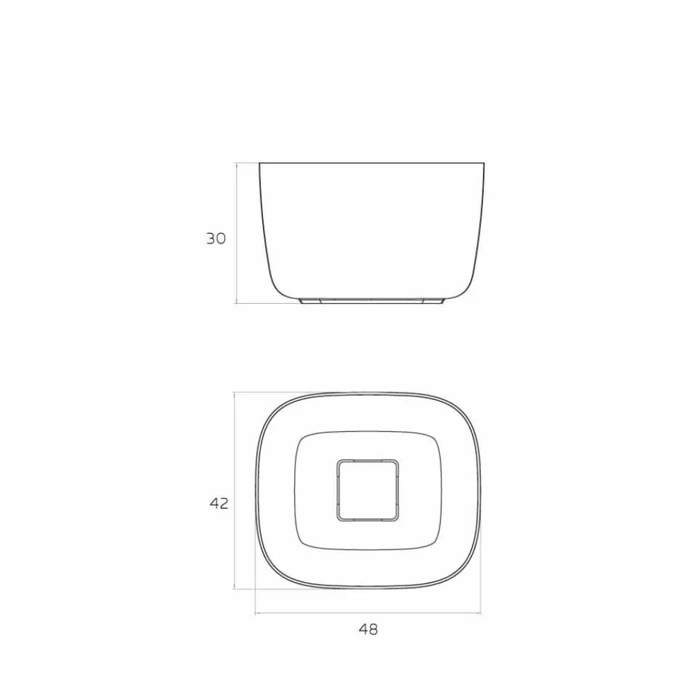 Viadurini Bathroom Design Waschbecken Aus Solid Surface-Aufsatzwaschschale in Italien hergestellt, Lallio