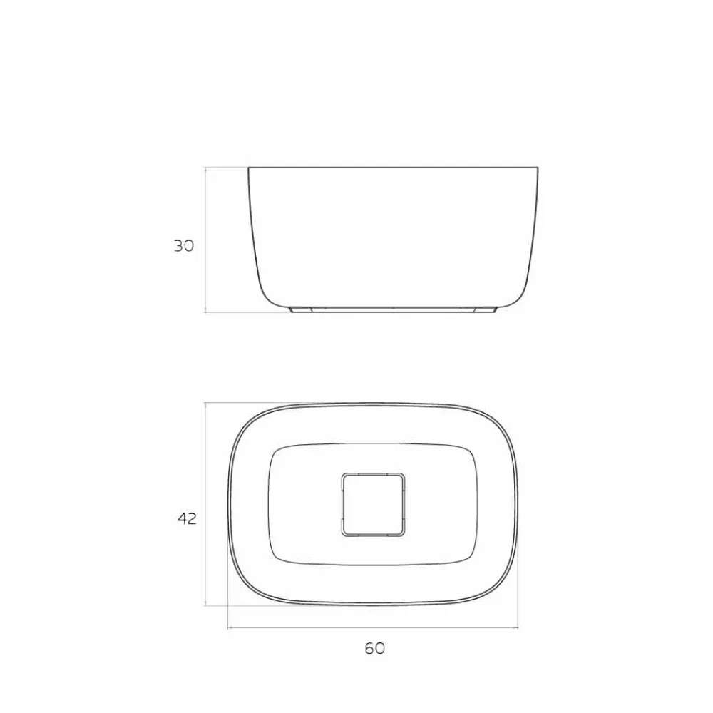 Viadurini Bathroom Design Waschbecken Aus Solid Surface-Aufsatzwaschschale in Italien hergestellt, Lallio