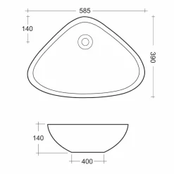 Viadurini Bathroom Keramikwaschbecken-Aufsatzwaschtisch aus weißer Keramik Made in Italy - Hamburg