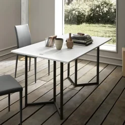 Viadurini Living Ausziehbarer Konsolentisch-Ausziehbare Konsole 150 cm aus Metall und Melamin Made in Italy - Bird