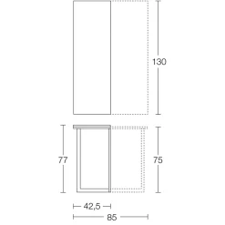 Viadurini Living Ausziehbarer Konsolentisch-Ausziehbare Konsole 150 cm aus Metall und Melamin Made in Italy - Bird