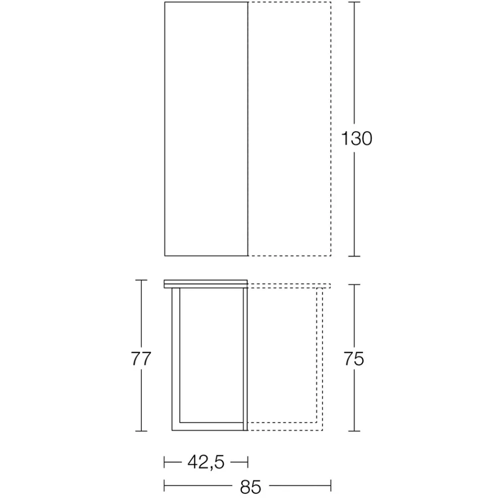 Viadurini Living Ausziehbarer Konsolentisch-Ausziehbare Konsole 150 cm aus Metall und Melamin Made in Italy - Bird