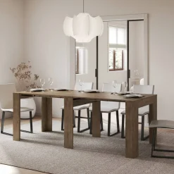 Viadurini Living Ausziehbarer Konsolentisch-Ausziehbare Konsole auf 211 cm aus Melaminplatten „Made in Italy“ – Principessa