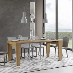 Viadurini Living Ausziehbarer Konsolentisch-Ausziehbare Konsole auf 300 cm aus Holz, hergestellt in Italien – Thron