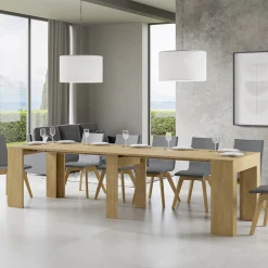 Viadurini Living Ausziehbarer Konsolentisch-Ausziehbare Konsole auf 307 cm aus Holzmikropartikeln Made in Italy – Corona
