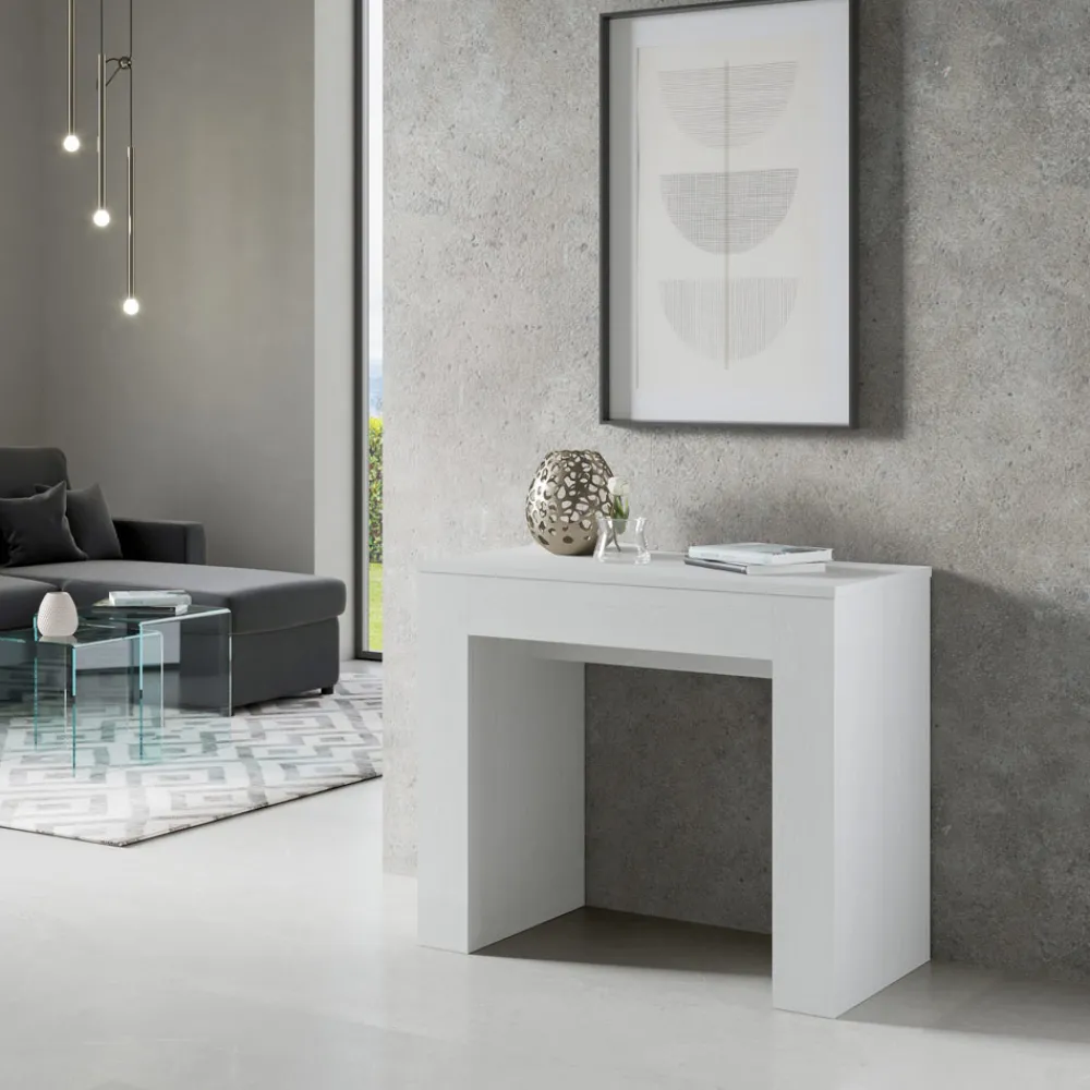 Viadurini Living Ausziehbarer Konsolentisch-Ausziehbare Konsole auf 307 cm aus Holzmikropartikeln Made in Italy – Corona