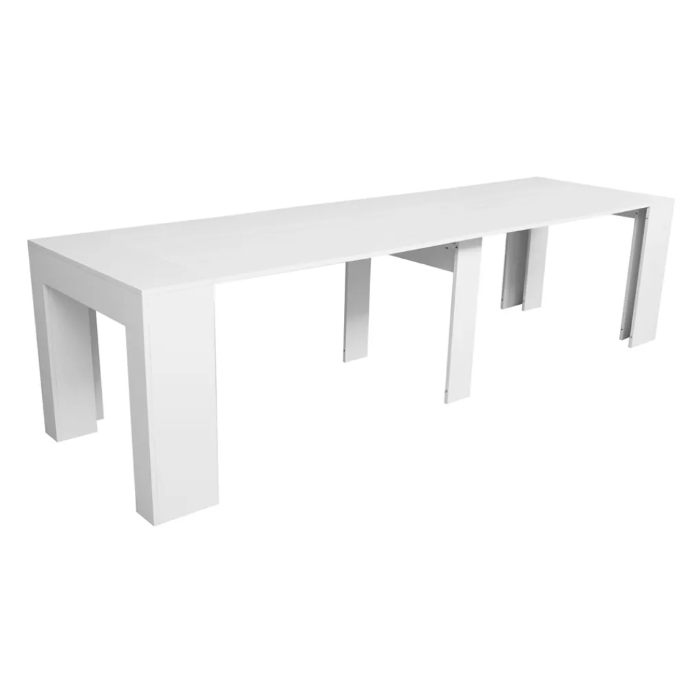 Viadurini Living Ausziehbarer Konsolentisch-Ausziehbare Konsole auf 307 cm aus Holzmikropartikeln Made in Italy – Corona