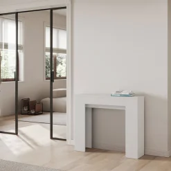 Viadurini Living Ausziehbarer Konsolentisch-Ausziehbare Konsole auf 181 cm aus Melaminplatten „Made in Italy“ – Drago