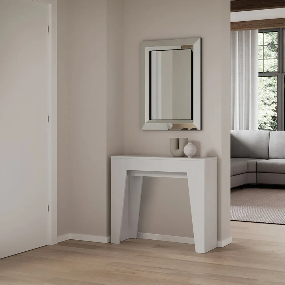 Viadurini Living Ausziehbarer Konsolentisch-Ausziehbare Konsole auf 181 cm in Melamin Essence Made in Italy – Castello