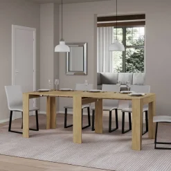 Viadurini Living Ausziehbarer Konsolentisch-Ausziehbare Konsole auf 181 cm in Melamin Essence Made in Italy – Castello