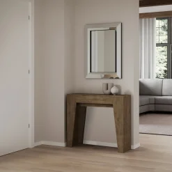 Viadurini Living Ausziehbarer Konsolentisch-Ausziehbare Konsole auf 181 cm in Melamin Essence Made in Italy – Castello