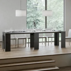 Viadurini Living Ausziehbarer Konsolentisch-Ausziehbare Konsole auf 299 cm mit internen Erweiterungen, hergestellt in Italien – Sanduhr