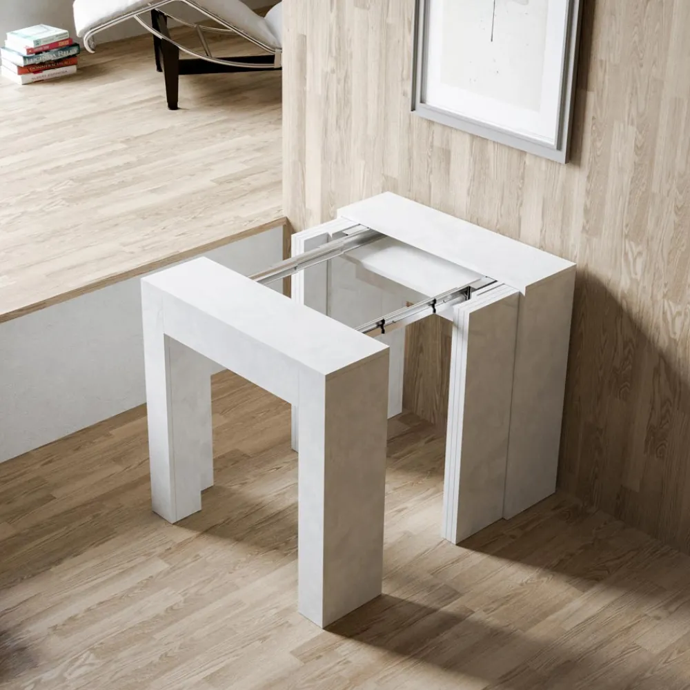 Viadurini Living Ausziehbarer Konsolentisch-Ausziehbare Konsole auf 299 cm mit internen Erweiterungen, hergestellt in Italien – Sanduhr