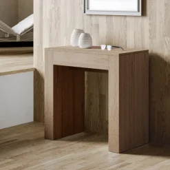 Viadurini Living Ausziehbarer Konsolentisch-Ausziehbare Konsole auf 299 cm mit internen Erweiterungen, hergestellt in Italien – Sanduhr