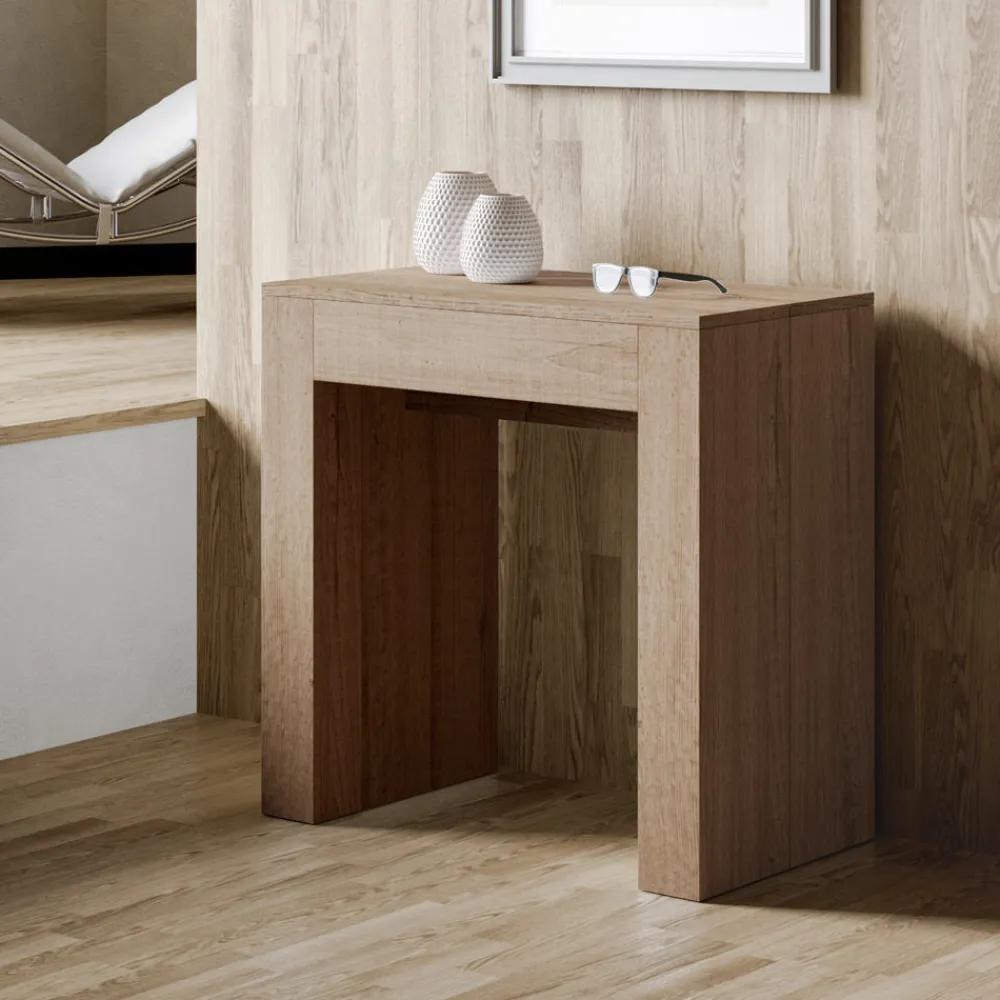 Viadurini Living Ausziehbarer Konsolentisch-Ausziehbare Konsole auf 299 cm mit internen Erweiterungen, hergestellt in Italien – Sanduhr