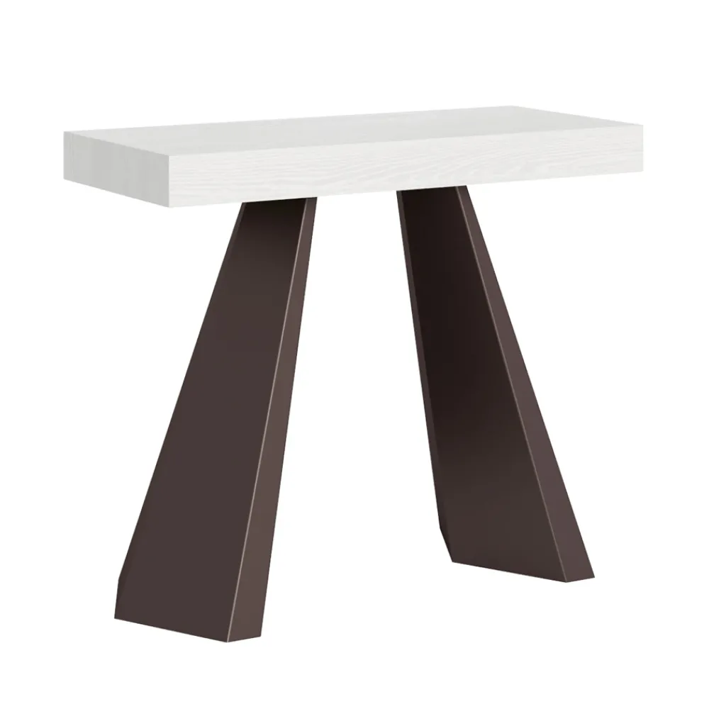 Viadurini Living Ausziehbarer Konsolentisch-Ausziehbare Konsole auf 300 cm mit Beinen in Bärenoptik, hergestellt in Italien – Destino