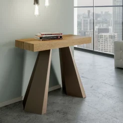 Viadurini Living Ausziehbarer Konsolentisch-Ausziehbare Konsole auf 300 cm mit Beinen in Bärenoptik, hergestellt in Italien – Destino