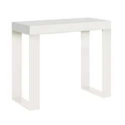 Viadurini Living Ausziehbarer Konsolentisch-Ausziehbare Konsole bis 300 cm mit weißem Rahmen, hergestellt in Italien – Tesoro