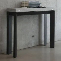 Viadurini Living Ausziehbarer Konsolentisch-Ausziehbare Konsole bis zu 90 cm aus Melamin und Metall, hergestellt in Italien – Tasche