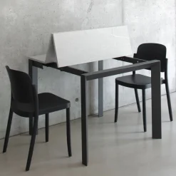 Viadurini Living Ausziehbarer Konsolentisch-Ausziehbare Konsole bis zu 90 cm aus Melamin und Metall, hergestellt in Italien – Tasche