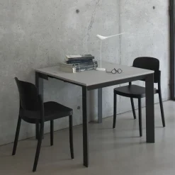 Viadurini Living Ausziehbarer Konsolentisch-Ausziehbare Konsole bis zu 90 cm aus Melamin und Metall, hergestellt in Italien – Tasche