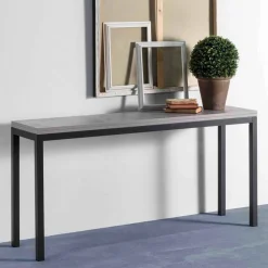 Viadurini Living Ausziehbarer Konsolentisch-Ausziehbare Konsole mit Melaminplatte und Gestell aus lackiertem Metall - Adino