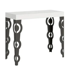 Viadurini Living Ausziehbarer Konsolentisch-Ausziehbare Konsole mit modernen Eisenbeinen, hergestellt in Italien – Palazzo