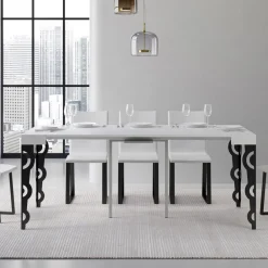 Viadurini Living Ausziehbarer Konsolentisch-Ausziehbare Konsole mit modernen Eisenbeinen, hergestellt in Italien – Palazzo